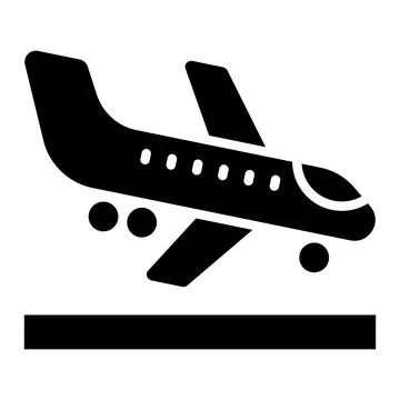 Landing Vector Icon Design Illustration Stock Illustration