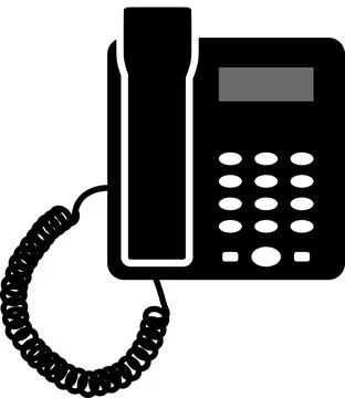 Landline Basic Phone, Booking sign, Room service, Telephone Icon, office phon Illustrazione stock