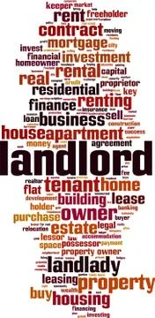 Landlord word cloud Stock Illustration