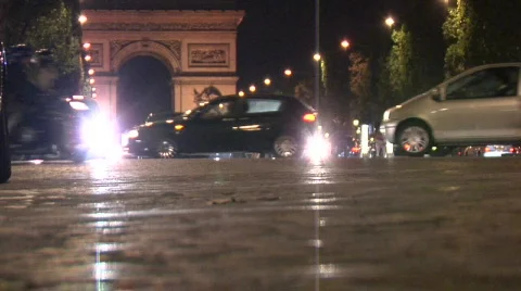 Landmark Arc de Triomphe Paris Stock Footage 795466