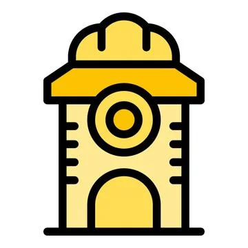 Landmark building icon vector flat Stock Illustration