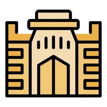Landmark building icon vector flat Ilustración de archivo
