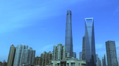 Landmark building of Shanghai Stock Footage 50062190