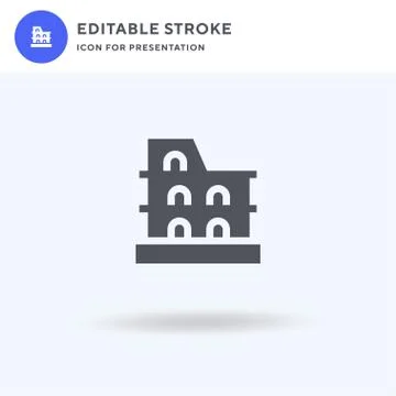 Landmark icon vector, filled flat sign, solid pictogram isolated on white, logo Stock Illustration