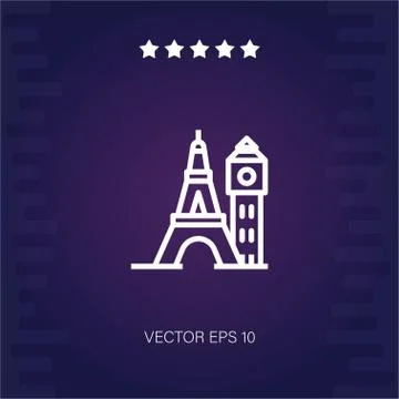 Landmark vector icon Stock Illustration