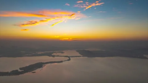 Landmark view of two rivers and four banks city in Wuhan, China Stock Footage 292510478