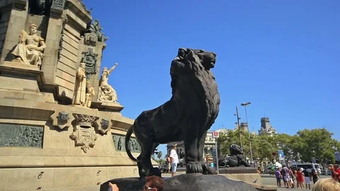 Landmarks of Barcelona Stock Footage 70976178