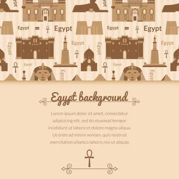 Landmarks of egypt background Illustrazione stock
