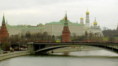 Landmarks of Moscow's Capital Stock Footage 44805011