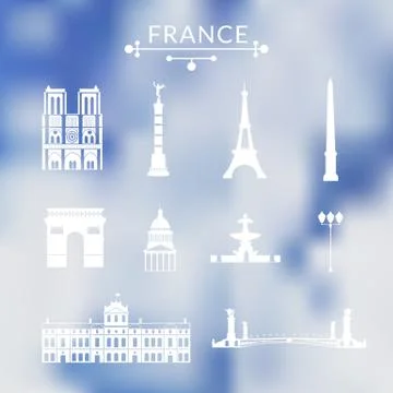 Landmarks of paris Stock-Illustration