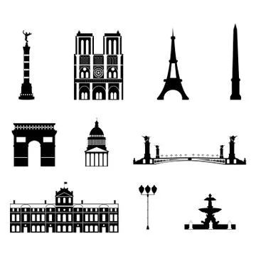 Landmarks of paris 스톡 일러스트