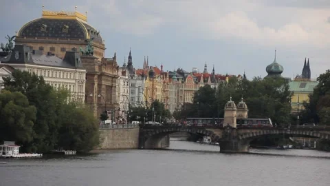 Landmarks of Prague Old Town Stock Footage 141141052