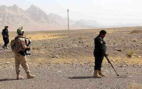 Landmine officer removed 10 thousand landmines in 12 years, Kandahar, Afghanista Stock Photos