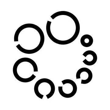 Landolt c eye chart vision testing symbol Stock Illustration