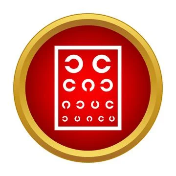 Landolt c eye test chart icon design Stock Illustration