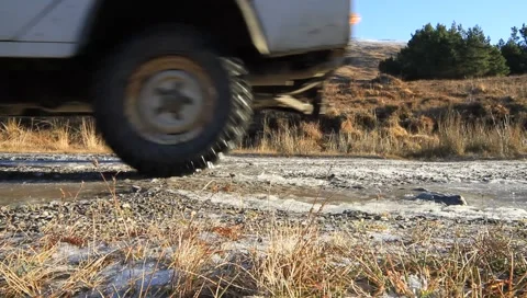 Landrover wheels Video stock 6531022