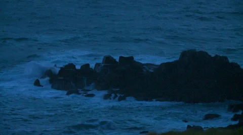 Lands end cliffs tide Stock Footage 38083665