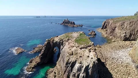 Lands End, Cornwall - 2 Stock Footage 166504784