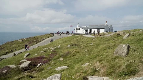 Lands end headland in Cornwall UK Stock Footage Stock Footage