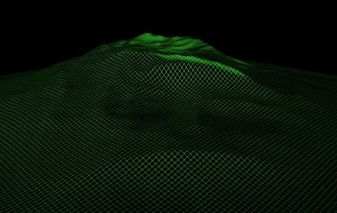 Landscape 3d wireframe virtual reality Stock Illustration