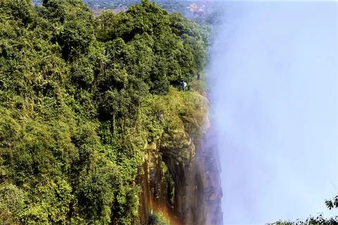 Landscape above a waterfall Foto stock