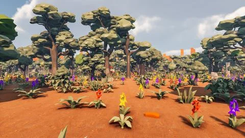 Landscape abstract with ethics and anxious for social 3d render Illustrazione stock