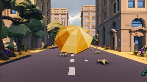 Landscape abstract with ethics and anxious for social 3d render Stock Illustration