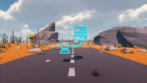 Landscape abstract with ethics and anxious for social 3d render 스톡 일러스트