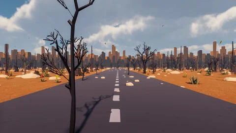 Landscape abstract with ethics and anxious for social 3d render 스톡 일러스트