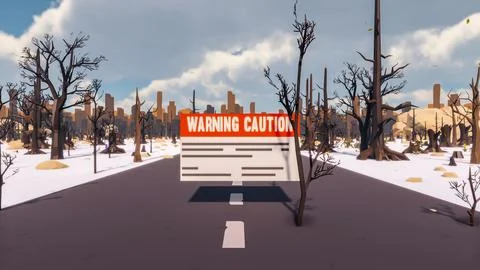 Landscape activities with pattern and field and takeaway 3d render Stock Illustration