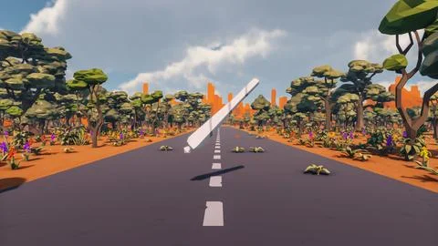 Landscape activities with pattern and field and takeaway 3d render 스톡 일러스트
