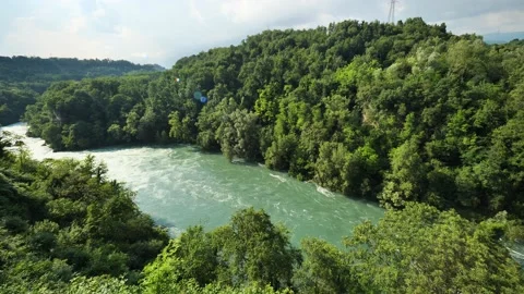 Landscape on Adda river Stock Footage 132323526