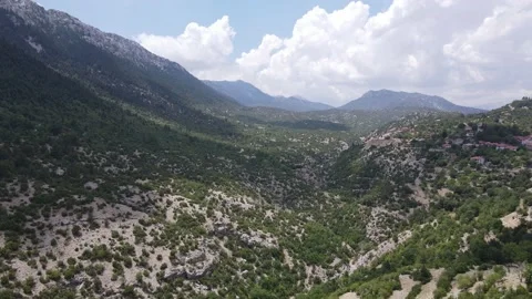 Landscape By Aerial Drone Over Plain Video stock 155898282