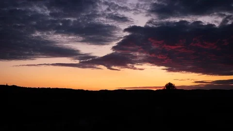 Landscape after sunset Stock Footage 113931286