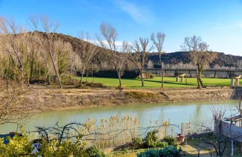 Landscape along the river Stock Photos