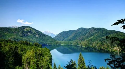 Landscape of Alpsee Foto stock