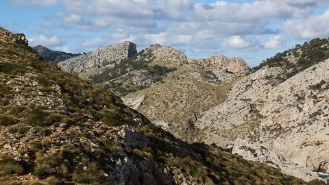Landscape and Cliffs on Formentor, Majorca Stock Footage 86640702