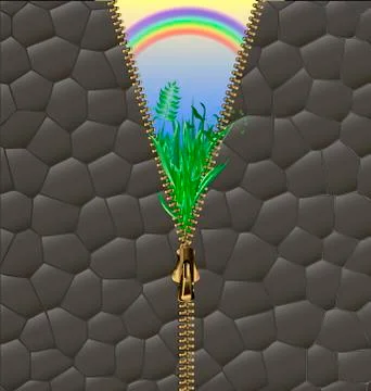 Landscape and lock 스톡 일러스트