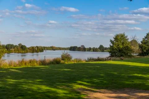 That landscape and nature of the river maas Stock Photos
