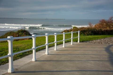 Landscape and railing Stock Photos