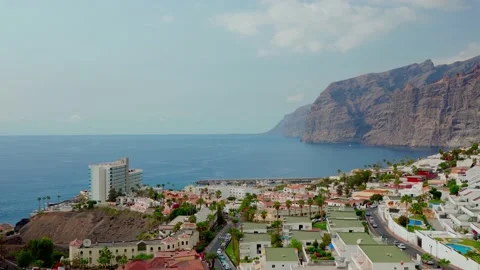 Landscape and views of the Los Gigantes cliffs on the island of Tenerife Stock-Footage 164963053