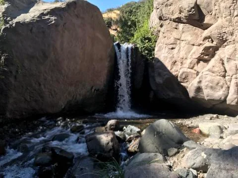 Landscape and waterfall 库存照片