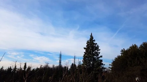 Landscape with Antennas Time-lapse Stock Footage 123922401