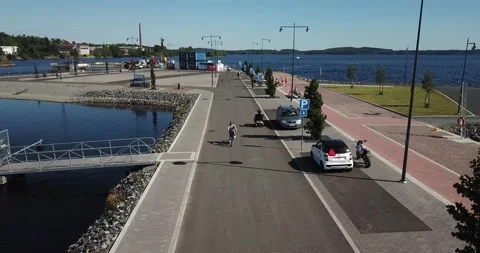 Landscape, architecture and beach area of Kuopio, Finland Stock Footage 235664694