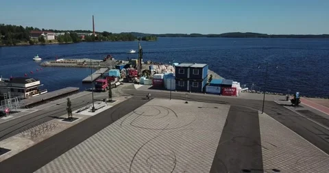 Landscape, architecture and beach area of Kuopio, Finland Stock Footage 235664765