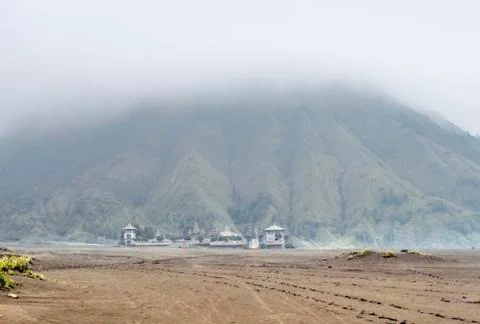 Landscape around Mount Bromo in Java Foto stock