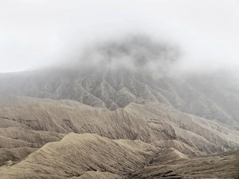 Landscape around Mount Bromo in Java Scenery around Bromo Tengger Semeru N... Stock-Fotos