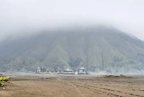 Landscape around Mount Bromo in Java Scenery around Bromo Tengger Semeru N... Stock-Fotos
