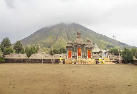 Landscape around Mount Bromo in Java Scenery around Bromo Tengger Semeru N... Stock-Fotos