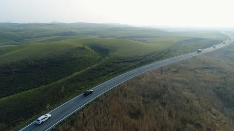 Landscape of Aso area in Japan Видео 88159643